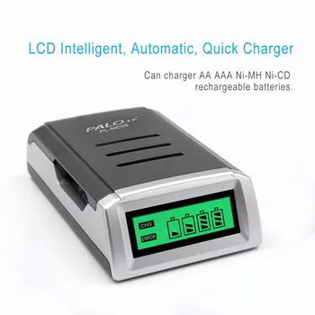 PALO 4pcs 1,2 V 3000mAh NI-MH AA Baterija za ponovno Polnjenje 2A 2a aa Polnilne Baterias z LCD Smart polnilec za AA AAA