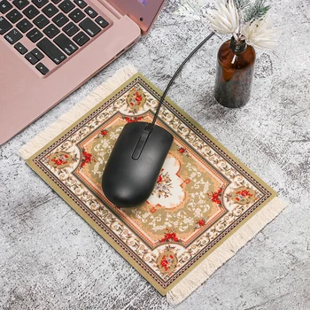 Perzijski Mini Tkano Preprogo Mouse Pad Vzorec Pokal Mouse Pad z Fring Retro Slogu Home Office Tabela Dekoracijo Obrti