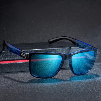 Polarizirana sončna očala Kvadratnih sončna Očala Moški Letnik Vožnja Šport Varstvo Modna sončna Očala Barva Ogledalo za Moške, Ženske