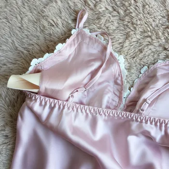 Poletje seksi, svilena nightgown za ženske