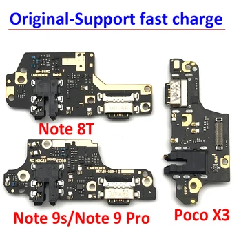 Polnjenje prek kabla USB Priključek Odbor Deli Flex Kabel Z Mikrofonom Priključek Za Xiaomi Poco X3 Redmi Opomba 8T 9S 9 Pro