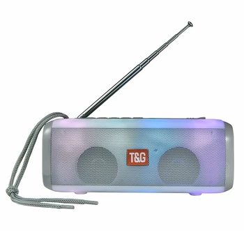 Prenosni TG144 Bluetooth Brezžični Zvočnik Stereo Sistem Zvočnikov Glasbeni Center s Kul bliskavico LED FM Raido Subwoofer Zvočnik