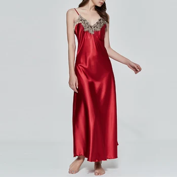 Priložnostne Čipke Seksi Obleko More Moda za Ženske Seksi Sleepwear Nightgowns 2021 Poletje Proti-vrat Sleepdress Svoboden Homewear Plus Velikost