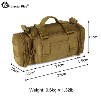 PROTECTOR PLUS Taktično Messenger Bag 3 uporablja Športih na Prostem, Vojaško Pasu Vrečko Potovalni Torbici Pohodništvo Ramo Torbe, Nepremočljiva