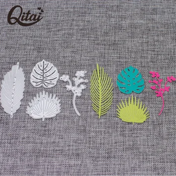 QITAI 4pcs/set Kovinskih Rezanje Umre Listi in cvetovi DIY scrapbooking Papir Otrok Inteligence Ustvarjalno Dekoracijo ročno D256