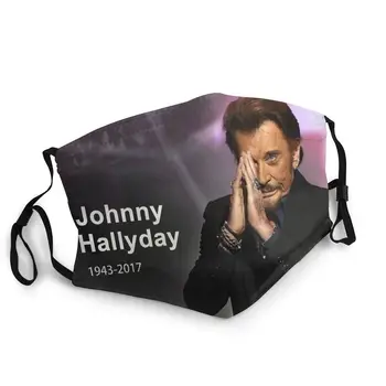 Rock Johnny Hallyday Večkratno Uporabo Usta Masko Moški Ženske Francoski Pevec Glasbene Dustproof Masko Zaščitni Pokrov Respirator Žarilna