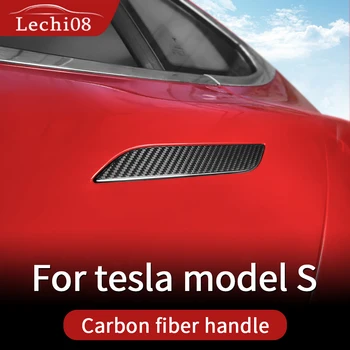 Ročaj kritje za avto tesla model s tesla 2018 model s tesla avto dodatki tesla model s ogljikovih vlaken zunanjost