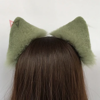 Ročno Izdelani Mačka Gren Ušesa Hairhoop Hairbands Glavo, Pokrivalo za Lep KC Lolita Cosplay Kopalke Dodatki