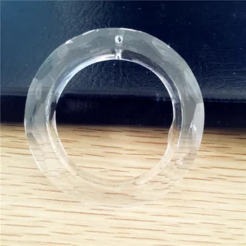 Sijoče 192units 50mm O Krog Ring Crystal 1 Luknjo za Obešanje Obeski Stekla Lestenec Deli Pregleden Kristalno Steklo Prizmo Deli