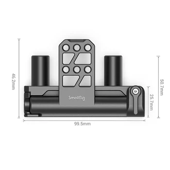 SmallRig Dvojno 15 mm Palica Baterije Tečaj Z 1/4-20 navojne luknje Lahki & prenosni Kota-nastavljiv - 2802