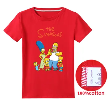 Srčkan Slog T Shirt Fant, Najboljši Prijatelj In Roza Simpsons, Moda Tisk T-shirt Dekle Beli Fant Obleke Kawaii Kratek Rokav