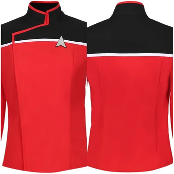 Star Cosplay Trek Nižje Krove Sezone 1Adult Moških Rdeča Enotno Cosplay Kostum Majica Nadlak Le