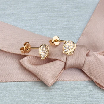SUNSLL Moda zlato uhan ogrlico iz bakra Planet nakit set za ženske / dekleta nakit set kubičnih cirkon nastavite stranka darila