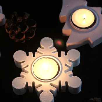Svečnik Silikonsko Plesni DIY Snežinka Obliko Pepelnik svijećnjak Plesni Božično Dekoracijo Doma Orodje