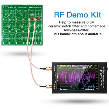 Swr Antene Analyzer Nanovna 50-1000MHz 4.3 Palčni LCD IPS+RF Demo Kit Antena Analyzer Meter za Ham Radio Hobi DIY