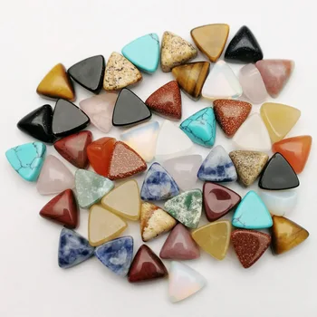 Trgovina Modni Izbor Trikotnik CAB CHRYSOPRASE mešani naravnega kamna kroglice za nakit, Pribor 10x10x5mm 50pcs brezplačna dostava