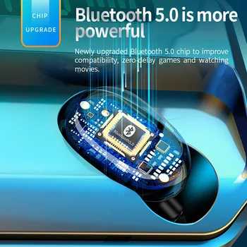 TWS Bluetooth 5.0 Slušalke Noise Cancel Brezžične Slušalke 9D Stereo Šport Nepremočljiva Čepkov Slušalke Z dvojno Mikrofon