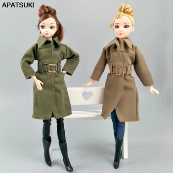 Urad Dama Moda Plašč Za Barbie Doll Oblačila & Obutev Trenchcoat Obleke Za Barbie Lutke Otroci Igrače 1/6 Lutka Dodatki