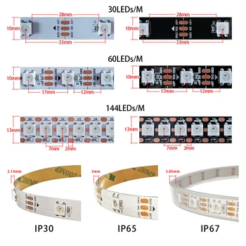 USB Led Trakovi, RGB WS2812B 14 Tipke za Oddaljeni Nadzor Pixel Prostor Trak Led TV Nazaj V Kabinet Svetlobe 5 1m/2m/3m/4m/5m