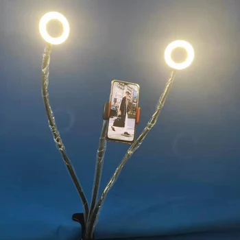 USB Obroč Svetlobe Foto Studio Selfie LED Obroč Svetlobe Mobilni Telefon, Držalo, Stojalo Youtube Živo Ličila Fotoaparat Lučka Za iPhone Android