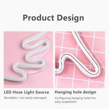 USB Sladoled LED ploča koša Neon Modeliranje Svetloba Stenska svetilka LED Neon Signboard Okno Umetnosti Dekoracijo Sten Pisane Neon Luči