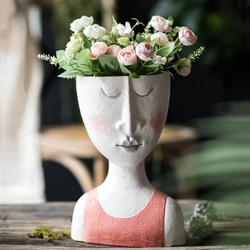 Ustvarjalnost Portretno Kiparstvo Cvetlični Lonec, Balkon, Vrt, Okras, Posušeni Cvet Cvetlični Aranžma Ornament Umetnosti Vaza Obraz