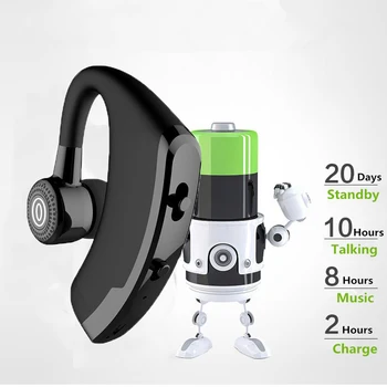 V9 Prostoročno Poslovnih Brezžične Bluetooth Slušalke Z Mikrofonom Glasovni Nadzor Slušalke Za Pogon Priključite Z 2 Telefonov