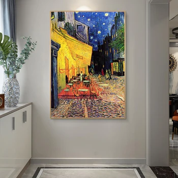 Van Gogh Kavarna Terasa Na Noč Platna Slike Na Steni Umetnosti Plakatov In Fotografij Znanih Impresionizem Umetniške Slike Cuadros