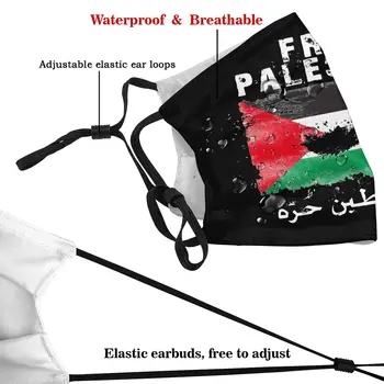 Vintage Free Palestine Non-Enkratno Masko Dustproof Maske Z Filtri, Zaščitni Pokrov Respirator Žarilna