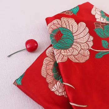 Vintage vzorec tkanine brocade saten jacquardske oblikovalec damasta šiv mozaik za cheongsam in kimono diy šivalni material