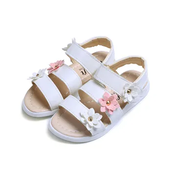 Vroče Prodaje Dekleta Poletne Sandale 2021 Otrok Plaži Čevlji Cvetlični Otroci Sandale Gladiator Sandale Za Toddlers Velika Punca Mehko, Sladko