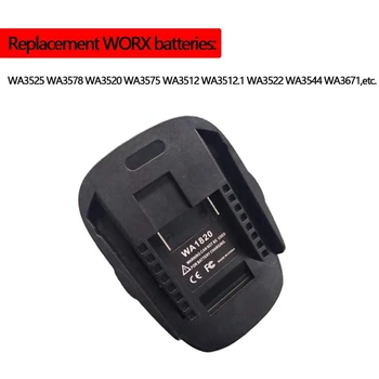 WA1820 za Worx Baterijo, Adapter 18/20V Li-Ionska Baterija Pretvori v 18V NI Brezžično električno Orodje WG150 WG152 WG153 WG250