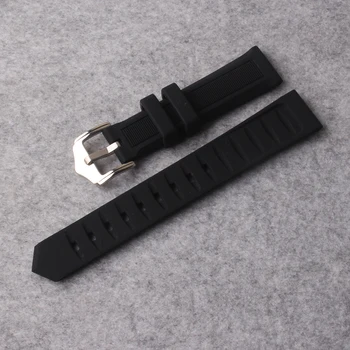 Watchband 12 mm 14 mm 16 mm 18 mm 19 mm, 20 mm, 22 mm 24 mm Črna Bela Rdeča Oranžna Modra Silikonske Gume Potapljač Watch Band Trakov nepremočljiva