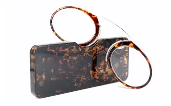 WEARKAPER Prenosni Posnetek nos Denarnice Obravnavi Očala z ohišjem, ki je leopard mini presbyopic očala Kreditne Kartice Velikosti Sili Stekla