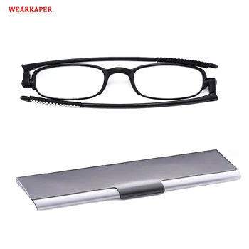 WEARKAPER Ultra Lahka 360 Stopinj Rotacija, Zložljiva Obravnavi Očala Moški Ženske Tanek Okvir, Zložljiv Presbyopic Eyeglass +1.0+4.0