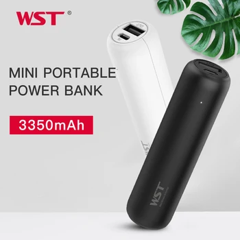 WST 3350mAh Mini Power Bank z USB Vrata Za iPhone, Samsung Xiaomi Zunanje Baterije Prenosni Telefon Polnilnik Hitro Polnjenje