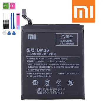 Xiaomi Baterijo telefona BM36 3100mAh Visoka Zmogljivost Visoko kakovost Originalne nadomestne baterije Za Xiaomi MI 5S baterije MI5S