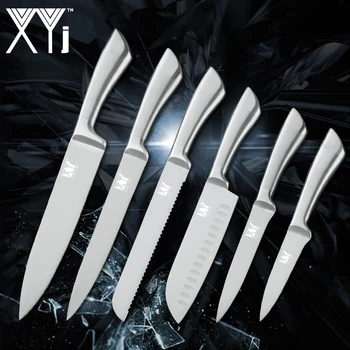 XYj Iz Nerjavečega Jekla Cookng Nož 6 Delni Set 8