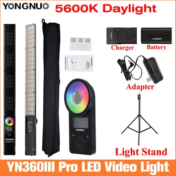 Yongnuo YN360 III Pro LED Video Luč 5600K RGB Foto Lučka Lučka za Snemanje Videa w Remote