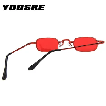 YOOSKE Steampunk sončna Očala Ženske Letnik Majhen Pravokotnik Moških sončna Očala Moda Rdeča Očala blagovne Znamke Oblikovalec Punk Očala UV400