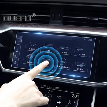 Za Audi A6 C8 A7 2018 2019 2020 Stekla Avtomobila Navigacijski Zaslon Zaščitni Film, Radio, GPS LCD Armaturno Ploščo ščitnik Dodatki
