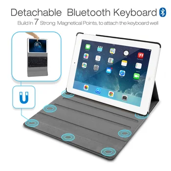 Za iPad 2, iPad, iPad 3 4 Tipkovnico Bluetooth, Folio Primeru A1395 A1396 A1436 A1430 A1458 A1459 A1460
