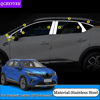 Za Renault Captur 2019-Danes Avtomobilov Avto Styling Zunanje Okno Sequins Dekoracijo Nalepke Okvir Pokrova Avtomobile Dodatki