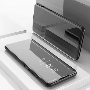 Za Samsung S 10 S10E S10+ Primeru Smart Projekcijska Stojala Ogledalo Primeru S10Plus Kritje Zaščitna Usnjena torbica za Galaxy S10E S10 Plus
