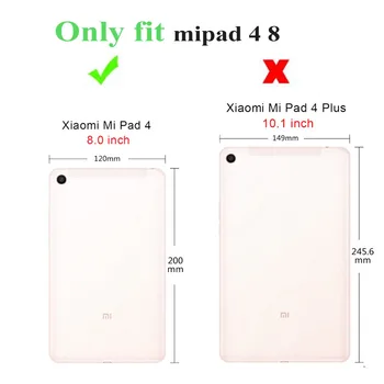 Za Xiaomi Mi Pad 4 8.0 10.1 Primeru Ultra Tanek Stojalo Silikonski Mehko Smart Cover za Xiaomi MiPad 4 Plus 10.1 Tablični Primeru + FilmPen
