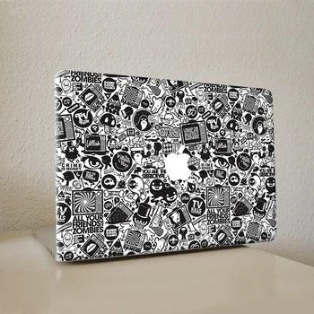 Črna risanka stick slika Laptop Nalepke Nalepke Kože Za MacBook Air Pro Retina 11