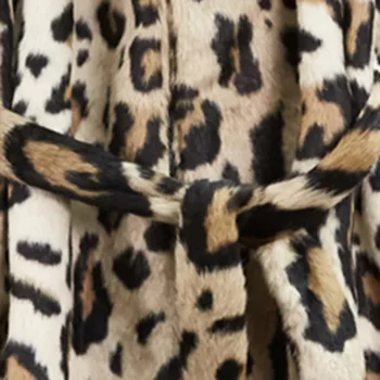 Ženske Leopard Tiskanja Trendy Vrhnja oblačila Zavoj navzdol Ovratnik za Priložnostne Letnik Dolg Jarek 2020 Jeseni, Pozimi Ženski Volne & Mešanice Plašč