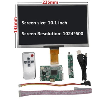 10.1 palčni, 1024*600 TFT LCD Zaslon za Lattepanda,Raspberry Pi Banana Pi Monitor z Oddaljenim Voznik Nadzorni Odbor HDMI