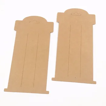 100 kozarcev/lot 16*8 cm rjave Kraft papir, Kraft Papir za Lase Posnetek Kartice /Dodatek Embalažo, Kartice