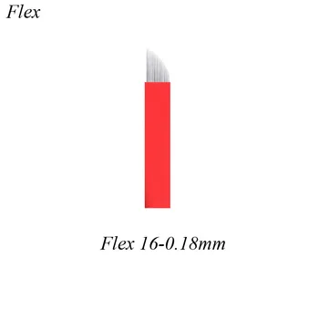 100 kozarcev NANO Rdeče 0.18 mm 16 Flex Microblading Tebori Agulhas Igle za Stalno Ličila Blaga Priročnik za Obrvi Rezila